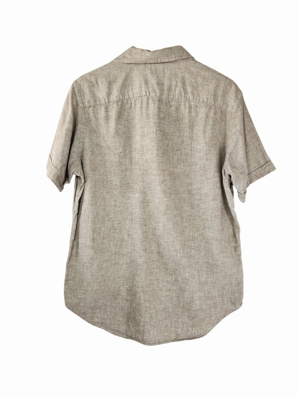 Banana Republic Men's Linen Cotton Button Up Shirt Small Safari Utility Pockets
